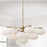 Capital Lighting Soren 13Lt Chandelier, Aged Brass/Soft White Glass