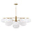 Capital Lighting Soren 13Lt Chandelier, Aged Brass/Soft White Glass