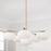 Capital Lighting Soren 6Lt Chandelier, Aged Brass/Soft White Glass