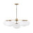 Capital Lighting Soren 6Lt Chandelier, Aged Brass/Soft White Glass