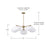 Capital Lighting Soren 6Lt Chandelier, Aged Brass/Soft White Glass