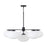 Capital Lighting Soren 6Lt Chandelier, Matte Black/Soft White Glass