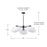 Capital Lighting Soren 6Lt Chandelier, Matte Black/Soft White Glass