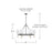Capital Lighting Hollis 6Lt Chandelier, Black/Gold/White Fabric