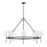 Capital Lighting Hollis 8Lt Chandelier, Black/Gold/White Fabric