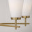 Homeplace Lighting Drake 5Lt Chandelier, Aged Brass/White Glass