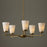 Homeplace Lighting Drake 5Lt Chandelier, Aged Brass/White Glass