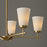Homeplace Lighting Drake 5Lt Chandelier, Aged Brass/White Glass