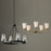 Homeplace Lighting Drake 5Lt Chandelier, Aged Brass/White Glass