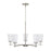 Homeplace Lighting Drake 5Lt Chandelier, Nickel/Soft White Glass - 461051BN-660