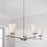 Homeplace Lighting Drake 5Lt Chandelier, Nickel/Soft White Glass