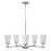 Homeplace Lighting Drake 5Lt Chandelier, Nickel/Soft White Glass