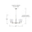 Homeplace Lighting Drake 5Lt Chandelier, Nickel/Soft White Glass