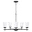 Homeplace Lighting Drake 5Lt Chandelier, Black/Soft White Glass