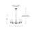 Homeplace Lighting Drake 5Lt Chandelier, Black/Soft White Glass