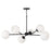 Capital Lighting Atlas 6Lt Chandelier, Black/Soft White Glass