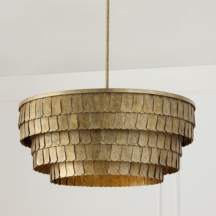 Capital Lighting Arden 6 Light Chandelier, Ancestral Gold