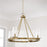 Homeplace Lighting Aaron 4Lt Chandelier, Aged Brass/Clear Glass