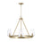 Homeplace Lighting Aaron 4Lt Chandelier, Aged Brass/Clear Glass