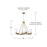 Homeplace Lighting Aaron 4Lt Chandelier, Aged Brass/Clear Glass