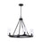 Homeplace Lighting Aaron 4Lt Chandelier, Matte Black/Clear Glass