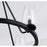 Homeplace Lighting Aaron 4Lt Chandelier, Matte Black/Clear Glass