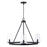 Homeplace Lighting Aaron 4Lt Chandelier, Matte Black/Clear Glass