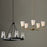 Homeplace Lighting Aaron 4Lt Chandelier, Matte Black/Clear Glass
