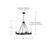 Homeplace Lighting Aaron 4Lt Chandelier, Matte Black/Clear Glass