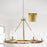 Homeplace Lighting Aaron 6Lt Chandelier, Aged Brass/Clear Glass