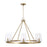 Homeplace Lighting Aaron 6Lt Chandelier, Aged Brass/Clear Glass