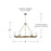 Homeplace Lighting Aaron 6Lt Chandelier, Aged Brass/Clear Glass