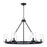 Homeplace Lighting Aaron 6Lt Chandelier, Matte Black/Clear Glass - 461961MB-662