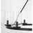Homeplace Lighting Aaron 6Lt Chandelier, Matte Black/Clear Glass