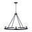 Homeplace Lighting Aaron 6Lt Chandelier, Matte Black/Clear Glass