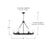 Homeplace Lighting Aaron 6Lt Chandelier, Matte Black/Clear Glass