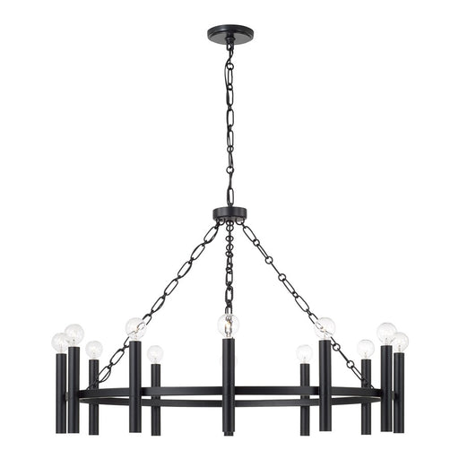 Capital Lighting Winton 12 Light Chandelier, Matte Black - 462001MB