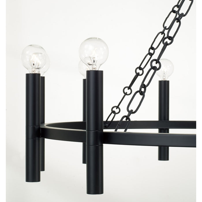 Capital Lighting Winton 12 Light Chandelier, Matte Black