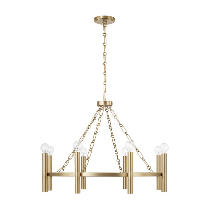 Capital Lighting Winton 8 Light Chandelier, Matte Brass