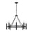 Capital Lighting Winton 8 Light Chandelier, Matte Black - 462081MB