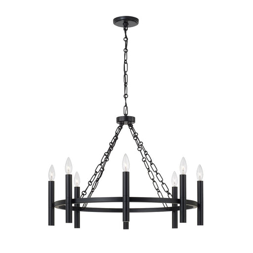 Capital Lighting Winton 8 Light Chandelier, Matte Black - 462081MB