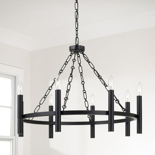 Capital Lighting Winton 8 Light Chandelier, Matte Black