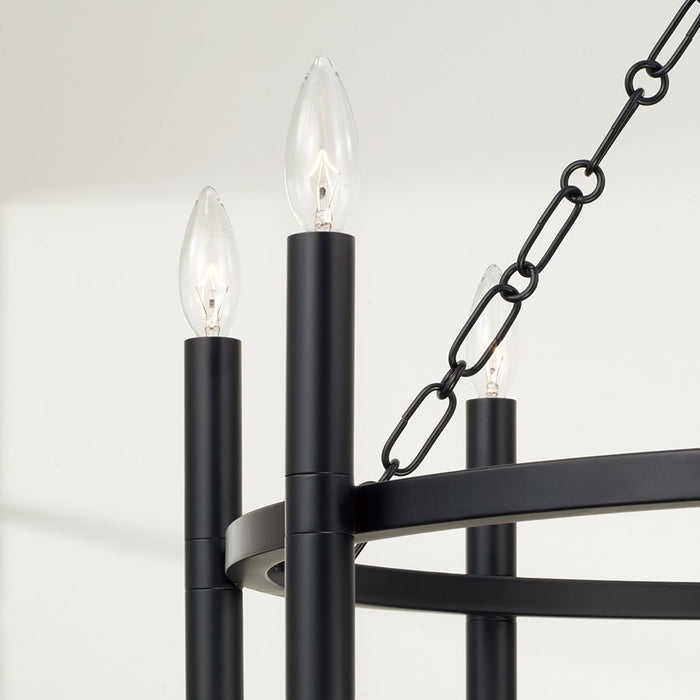 Capital Lighting Winton 8 Light Chandelier, Matte Black