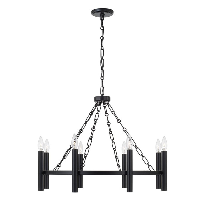 Capital Lighting Winton 8 Light Chandelier, Matte Black