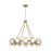 Capital Lighting Flora 12Lt Chandelier, Gold/White Glass Globes - 462101GF