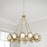 Capital Lighting Flora 12Lt Chandelier, Gold/White Glass Globes