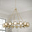 Capital Lighting Flora 16Lt Chandelier, Gold/White Glass Globes