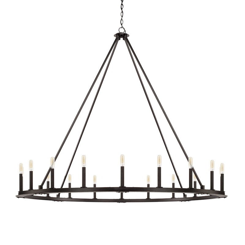 Capital Lighting Pearson 20 Light Chandelier, Black Iron