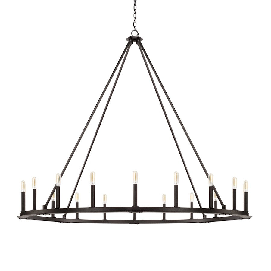 Capital Lighting Pearson 20 Light Chandelier, Black Iron