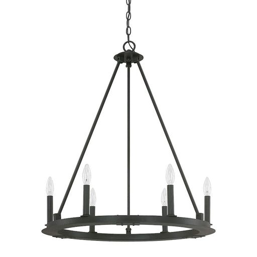 Capital Lighting Pearson 6 Light Chandelier, Black Iron